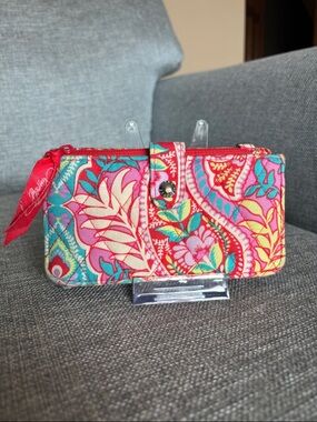 Vera Bradley Red Pink Teal Floral Wallet